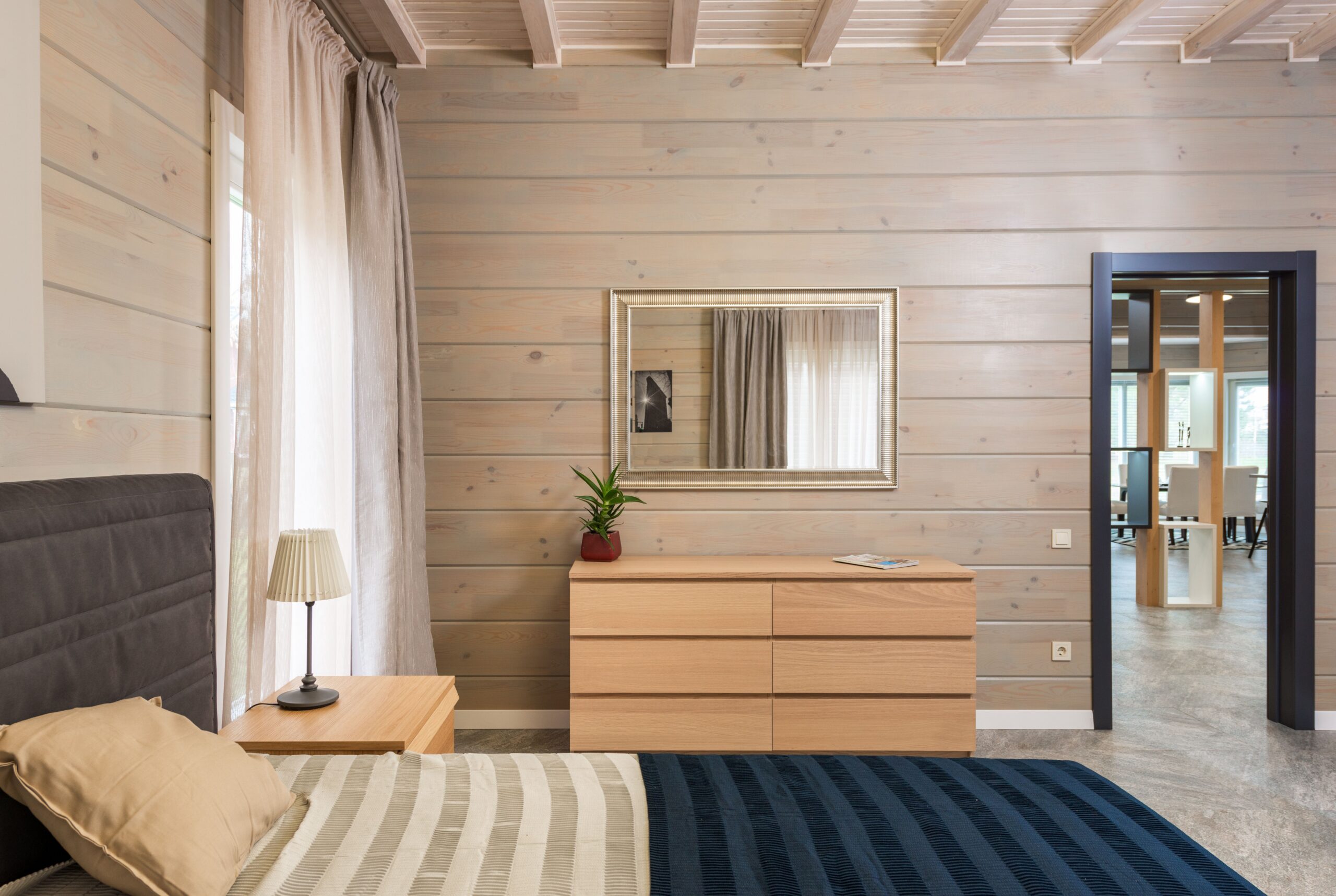 Warm natural interior siding